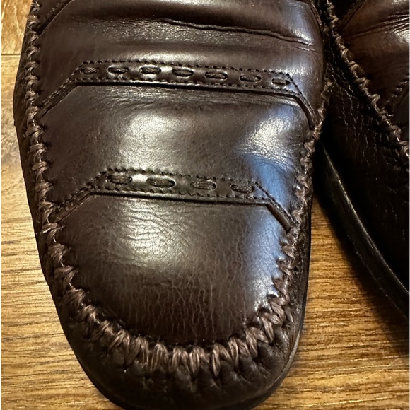 Miguel Angel Brown Leather Men’s Loafers Size 10 1/2 Made In Spain - Picture 4 of 14